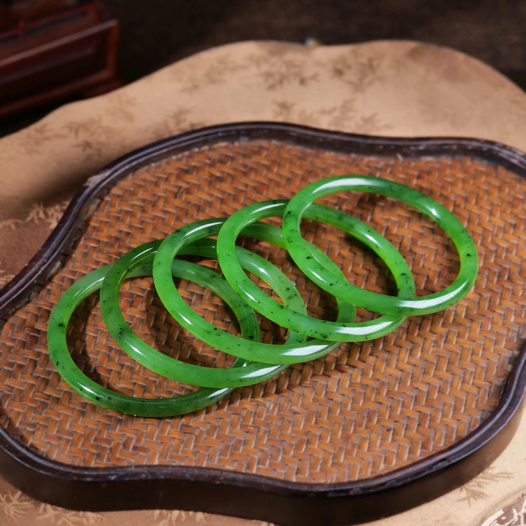 【小雨来了】和田玉碧玉叮当镯 手镯 玉镯子 多样性发一件