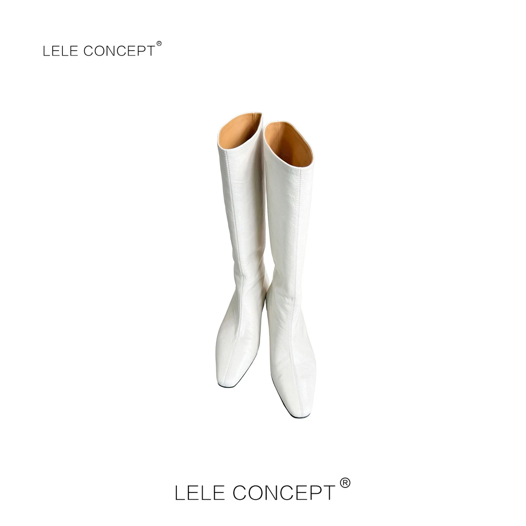 LELE CONCEPT丨「丽」法式轻奢千金风简约高级感长靴UX25C0014W