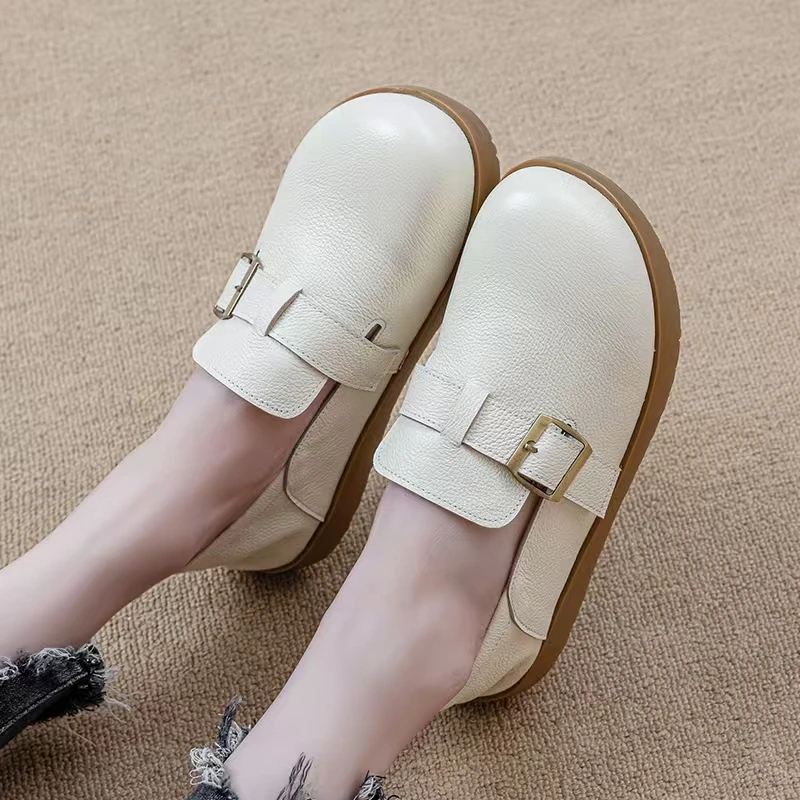 450-0米色真皮单鞋断码清仓