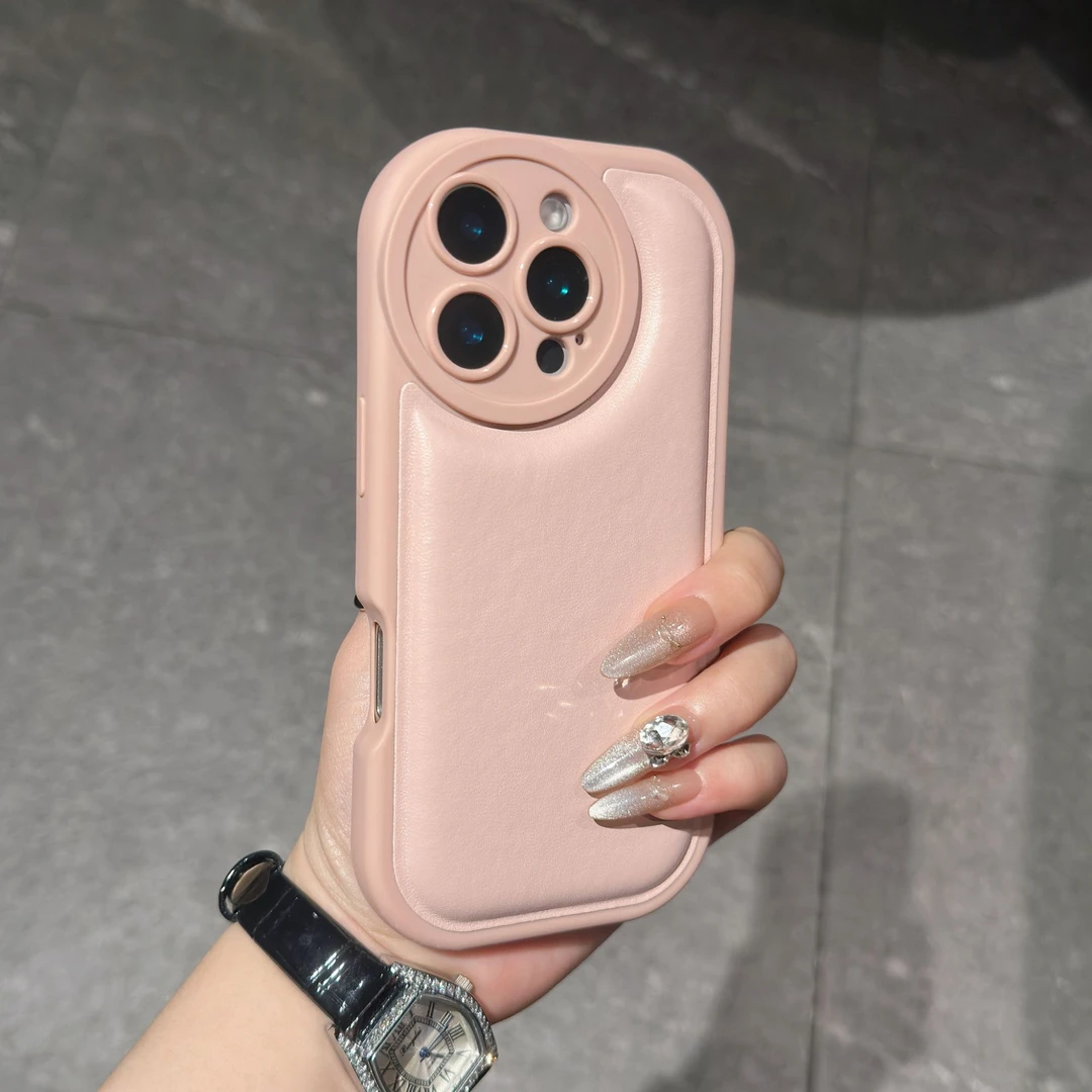 气垫胖胖面包皮纹适用苹果16promax手机壳15pro新款14防摔13