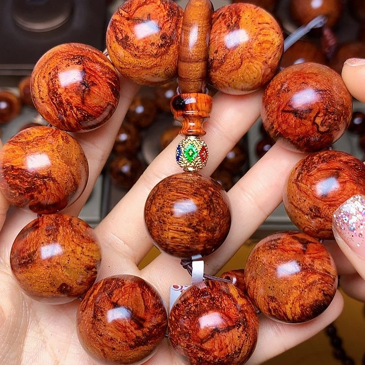 花梨木类手串/手链黄花梨风化料老挝花梨土埋料2.5