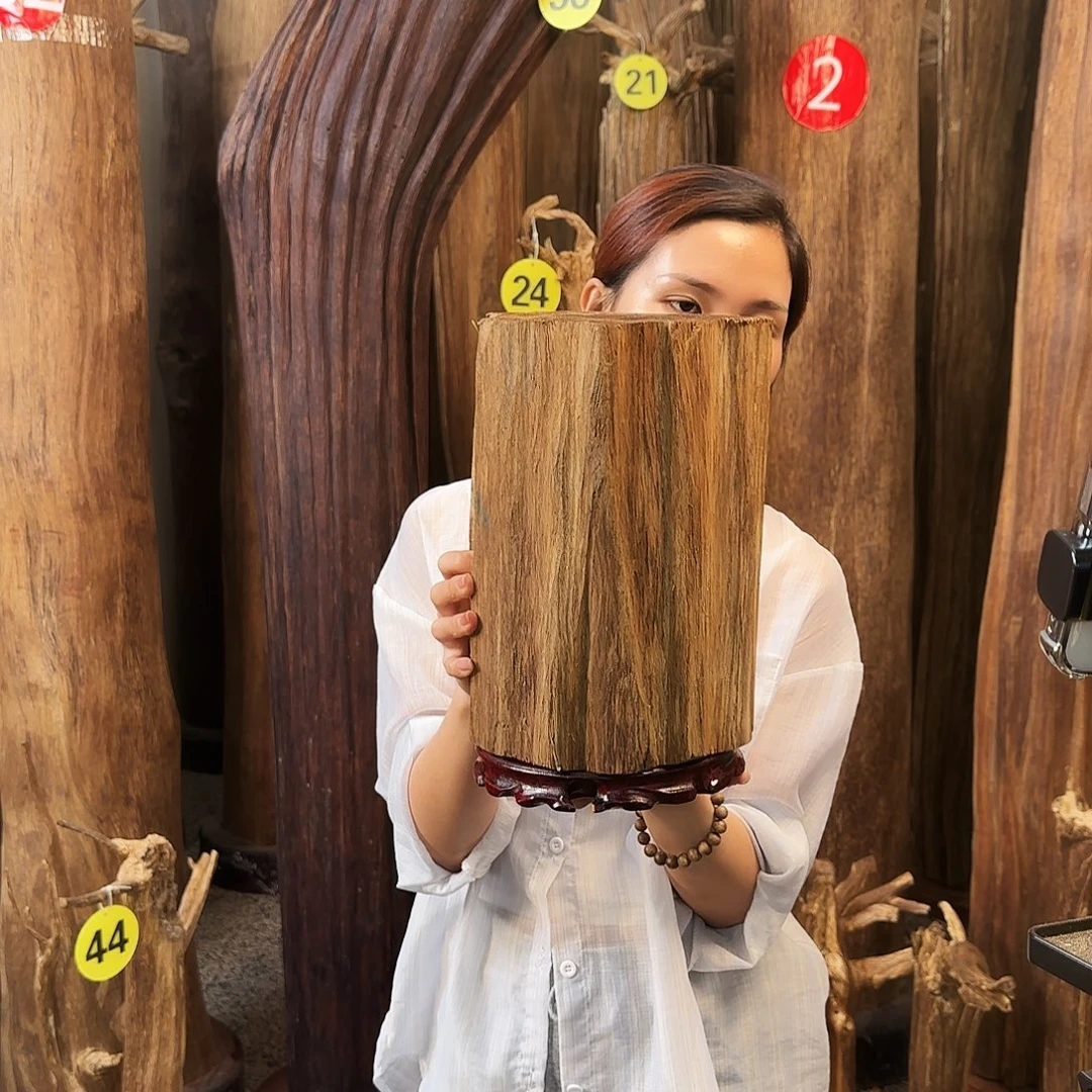 沉香碎屑沉香天然沉香原材料摆件➕底座