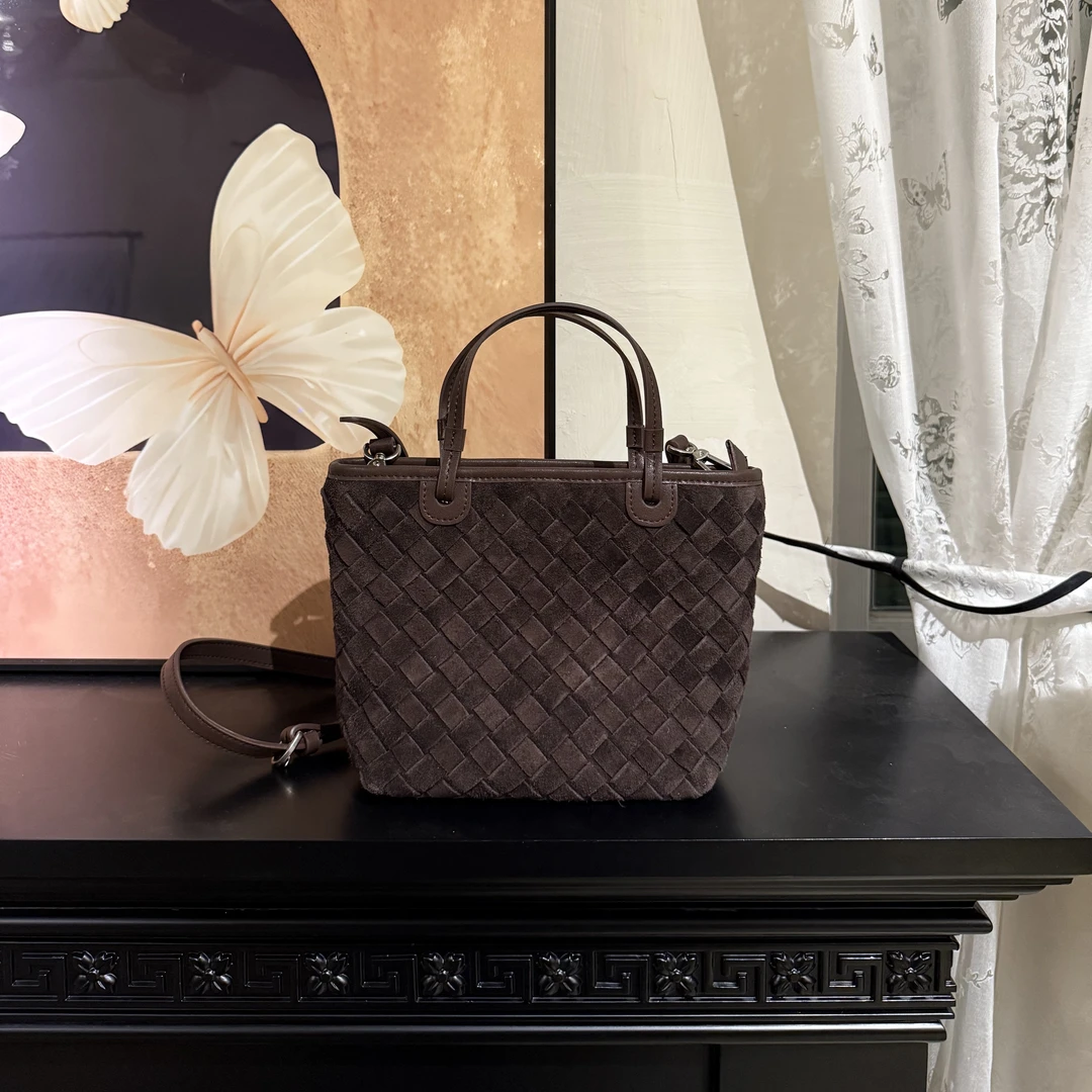 【慕懿时袋】小众编织手提包托特包大容量单肩斜挎包女包8801