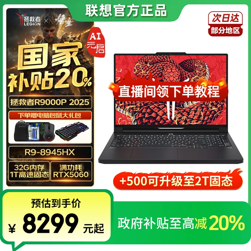 联想2025【国家补贴】拯救者R9000P 元启版  满血RTX5060 高性能本