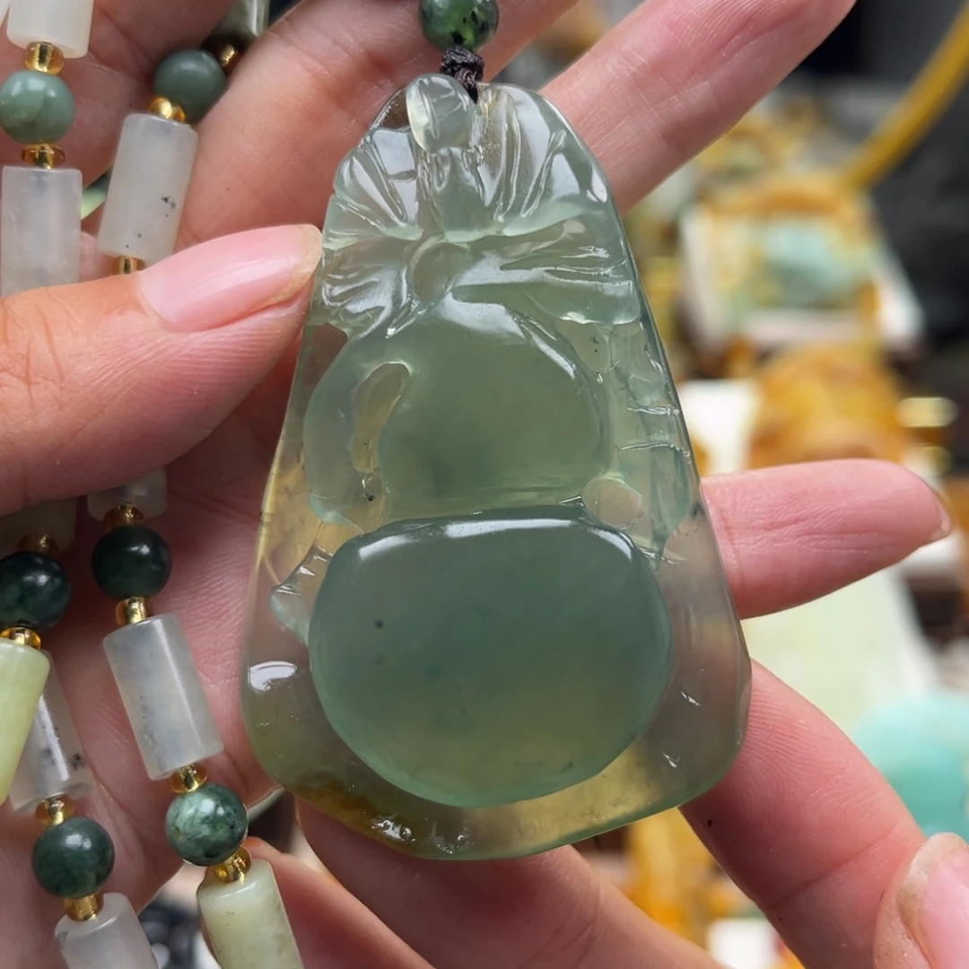 岫玉未镶嵌挂件挂件