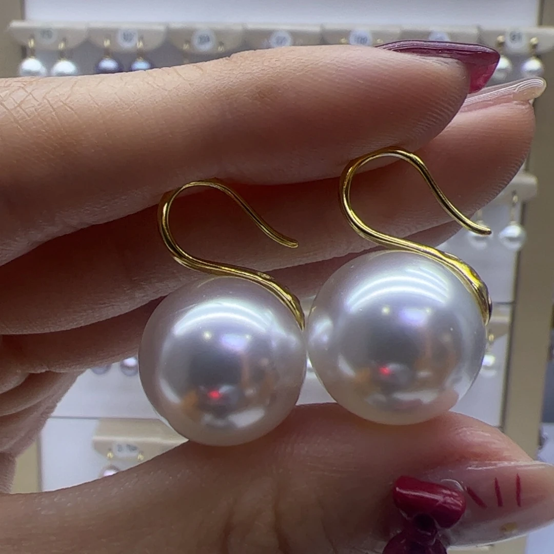 淡水珍珠耳饰银S925镶嵌