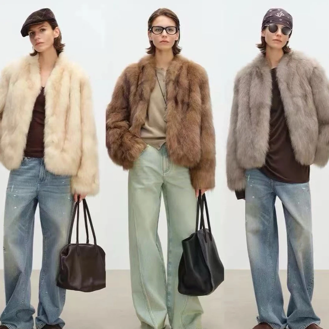 【霜华映月】2025秋冬新款毛毛外套短款高级感轻奢气质显瘦网红爆款