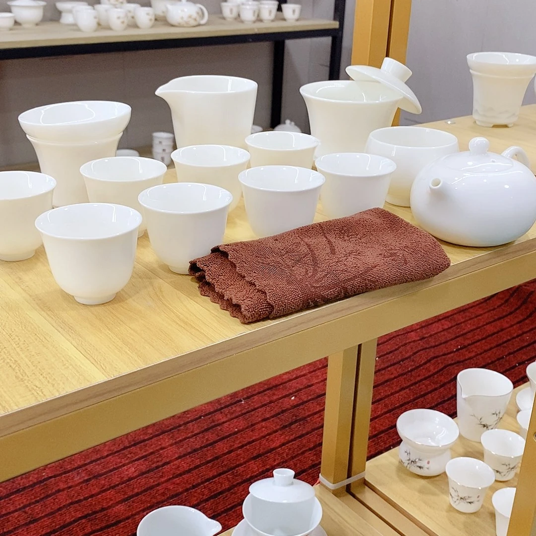 羊脂玉白瓷茶具套装