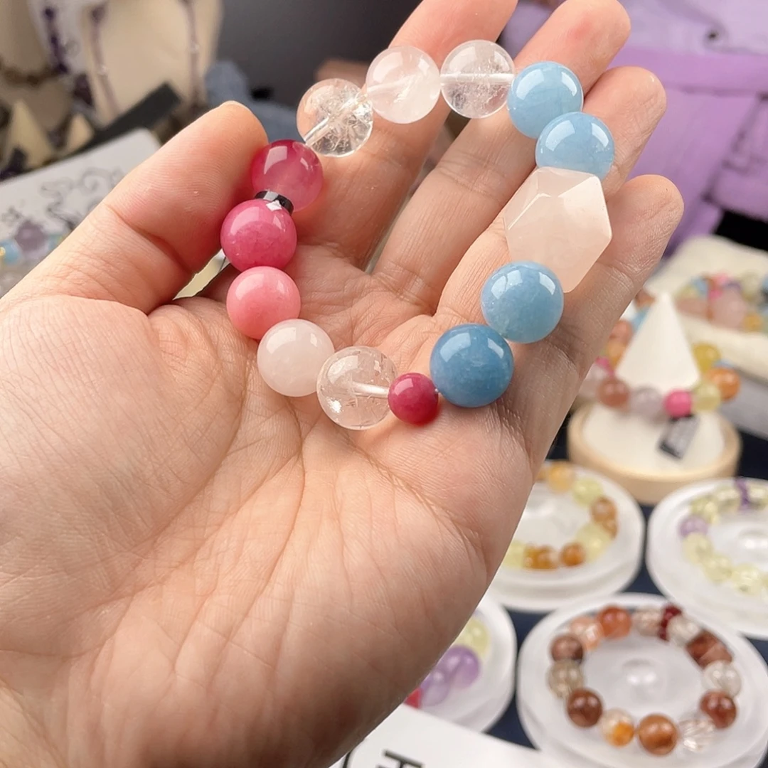 银S925镀金镶嵌手链水晶