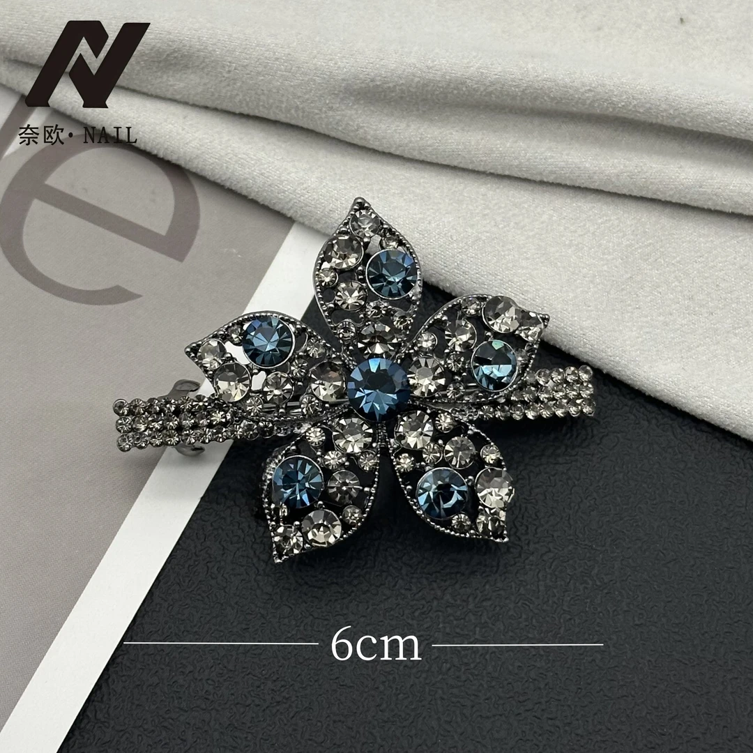 【NAIL·奈欧】设计师系列6088大花高级弹簧夹气质