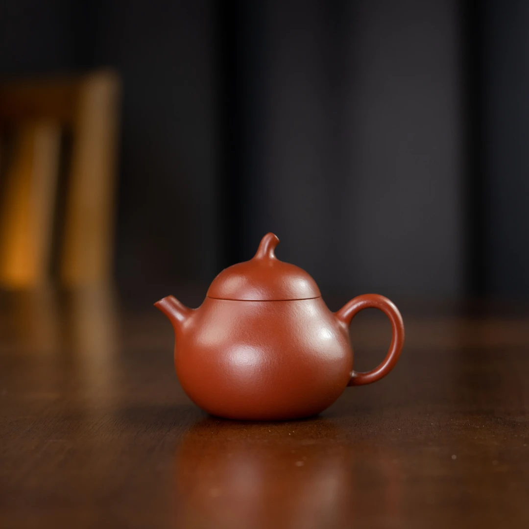 【珽仓破价】J976茄瓜 杨志 朱泥 135cc家用紫砂壶