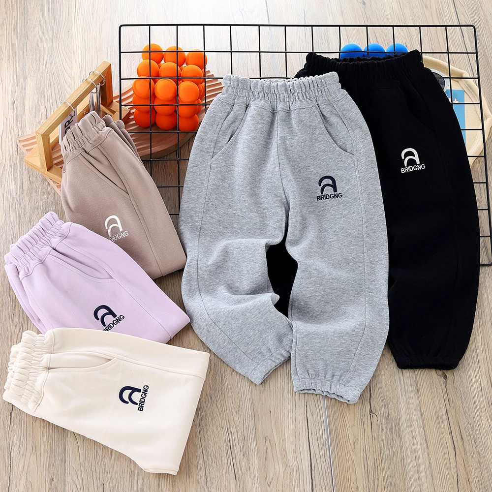 2024新款儿童休闲宽松运动裤外穿卫裤春秋洋气秋季女童裤中大童