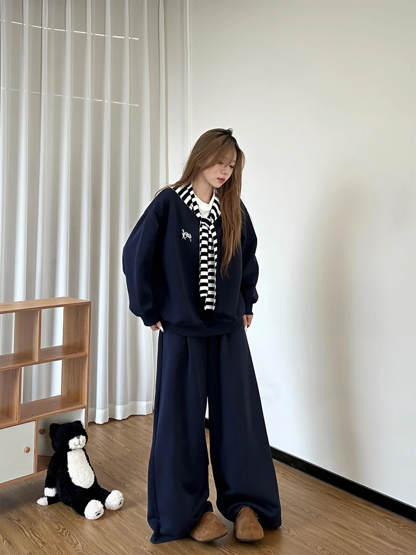 【DMXJ大梦想家】甜美慵懒假两件睡衣女秋季款披肩长裤三件套家居服