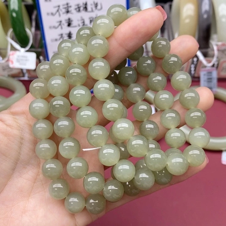 和田玉手串未镶嵌10