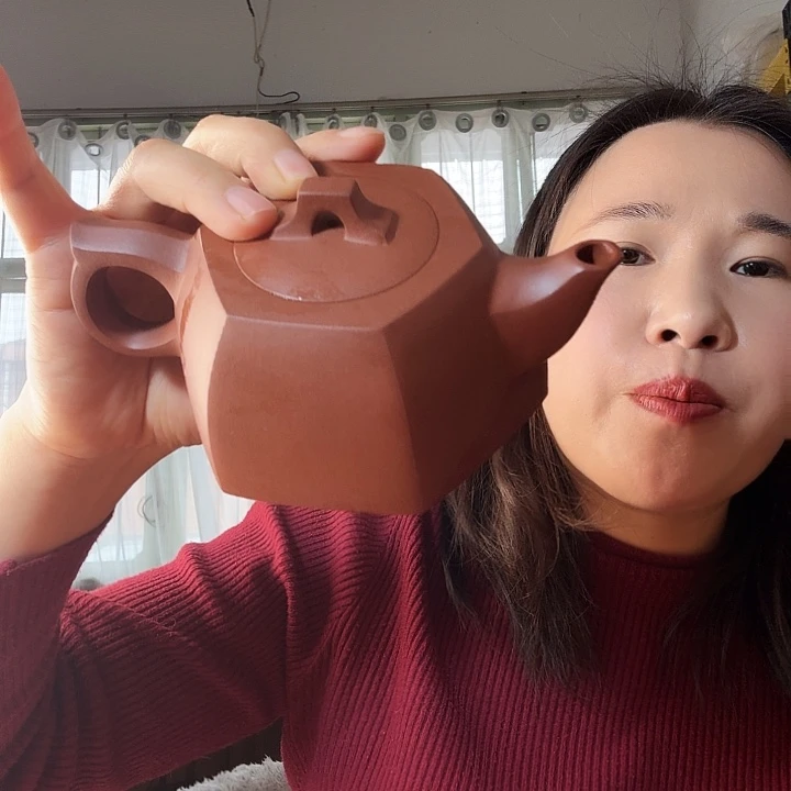 茶壶紫砂紫泥嵌盖富甲六方300cc