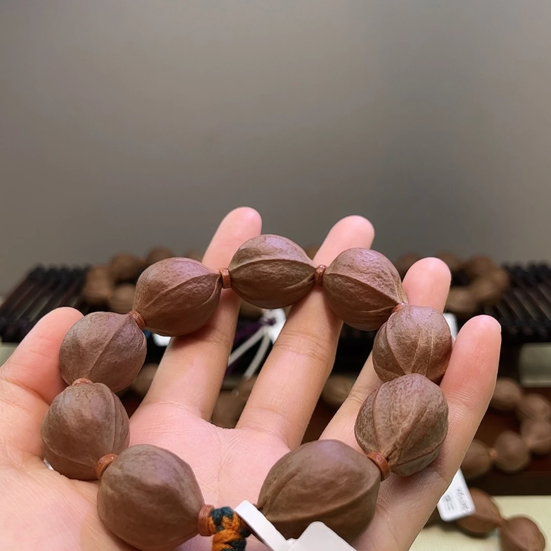 山***拖吊坠橄榄核梅林铁核文玩手串