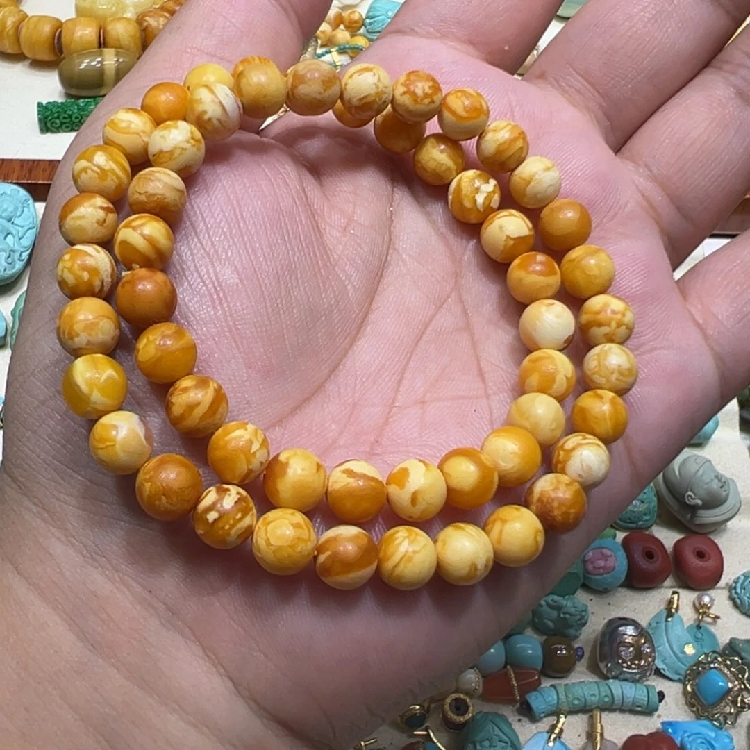 琥珀未镶嵌手链尺寸7.3