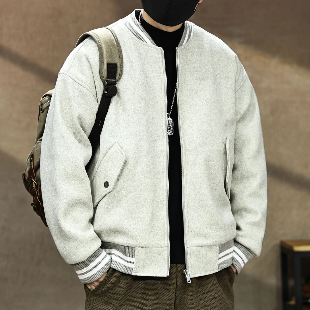 300斤加大码90鸭绒钢印棒球领羽绒服男冬季新款潮牌宽松情侣外套