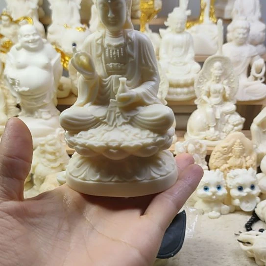 木菩提果净瓶观音摆件