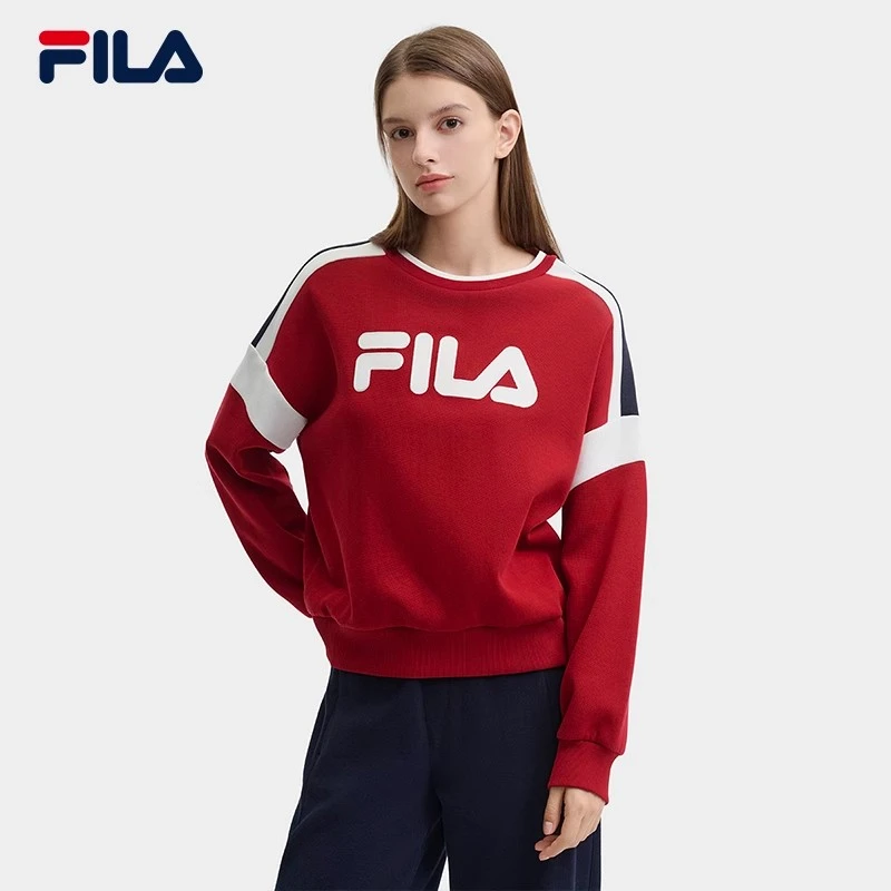 Fila/斐乐女卫衣春新款情侣运动休闲卫衣时尚百搭长袖-F11W449207