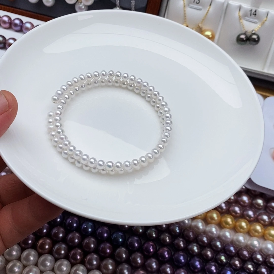 银S925镶嵌颈饰淡水珍珠