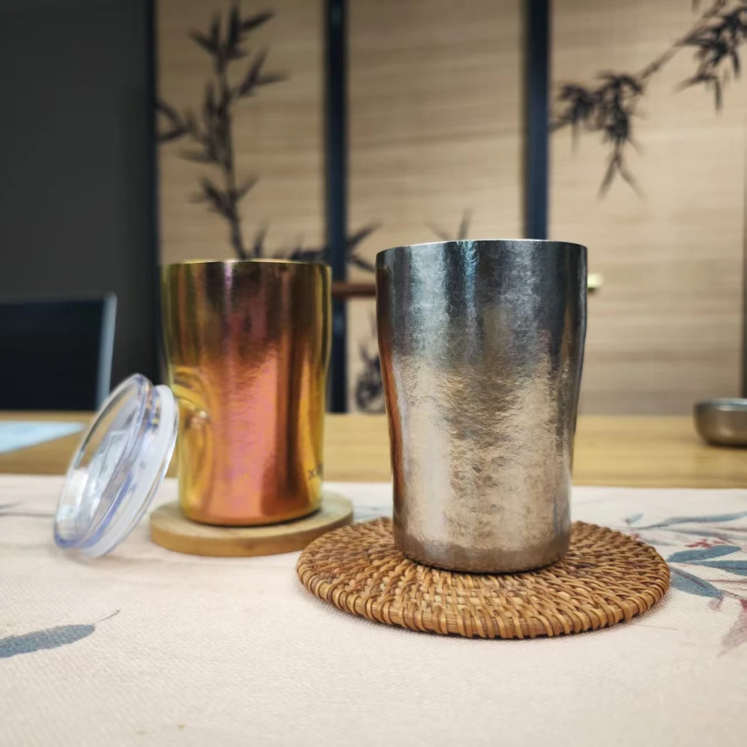 XIMX/希么希咖啡杯夏季居家啤酒杯办公车载水杯创意礼物新款钛杯