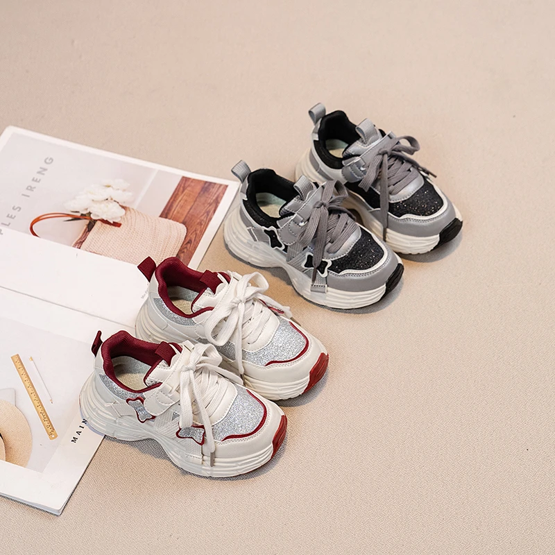 女童老爹鞋2025春儿童运动鞋小学生软底休闲鞋女孩韩版可爱风单鞋