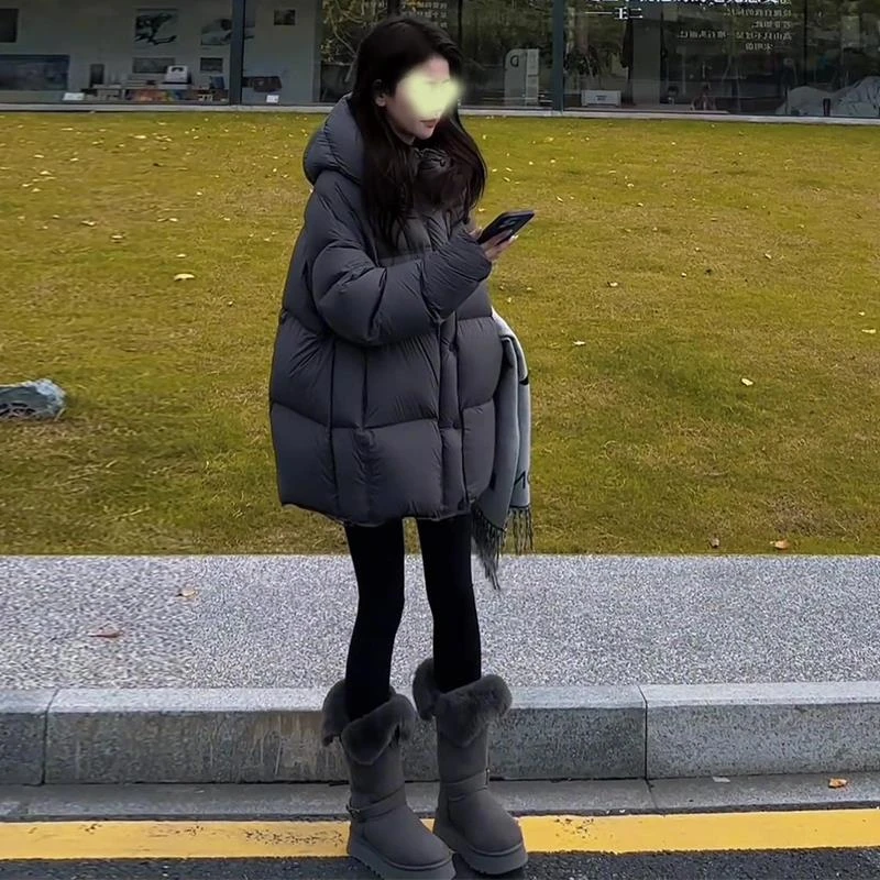 羽绒服女中长款加厚冬季2025新一手长宽松东北零下30度龟背面包服