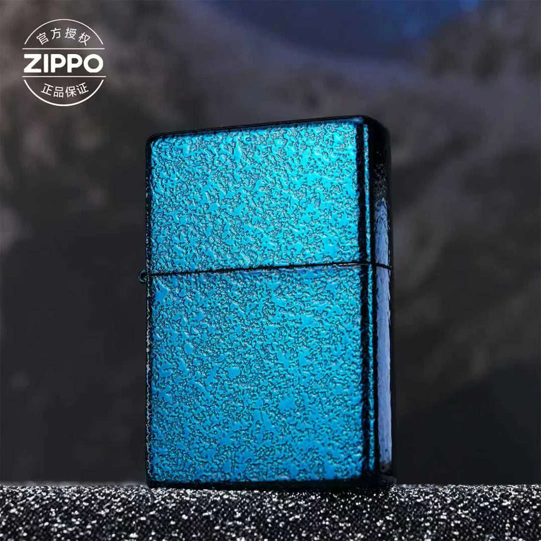 ZIPPO/之宝打火机韩版陨石坑蓝色-1937