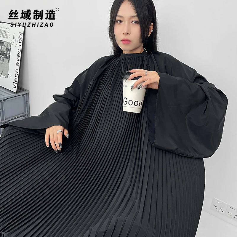 韩国高院长同款百褶剪发发廊专用高端美发围布发廊专用高级感