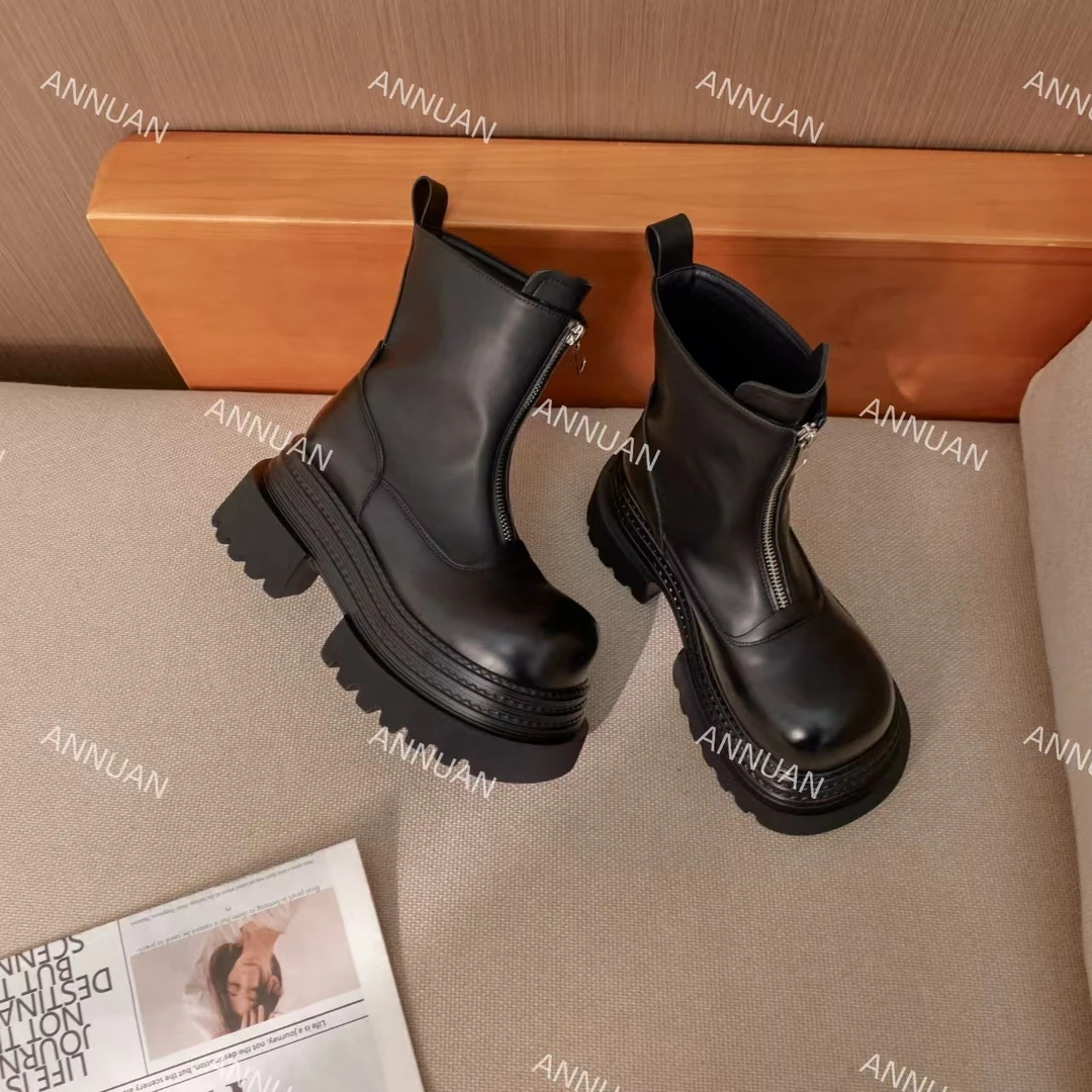 【HeiPa】付小付家秋季穿新款厚底带时尚韩版靴子女款