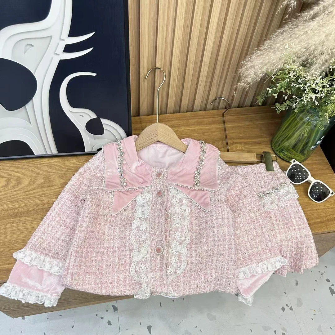 【巴*豆】TZ-231 品牌撤柜 高品质女童秋季休闲韩版套装小香风