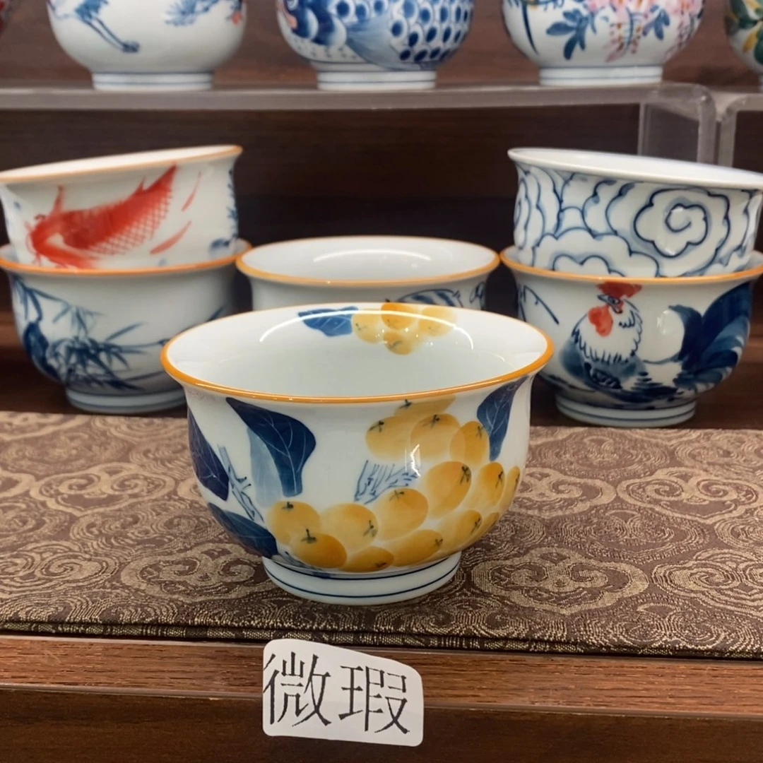 釉下彩老陶泥手工绘制