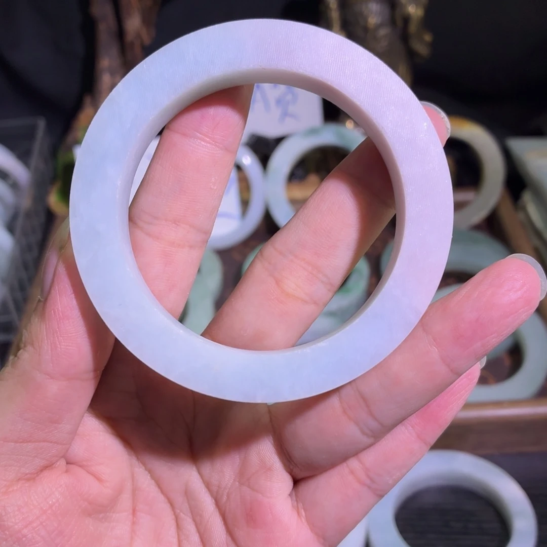 定制翡翠未镶嵌翡翠A货毛胚手镯定制