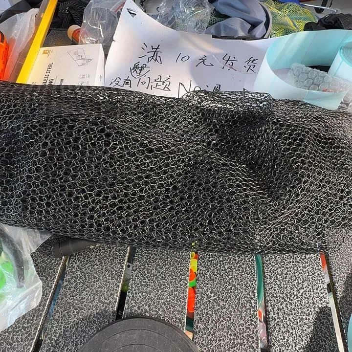 12号黑色挂胶抄网的网
