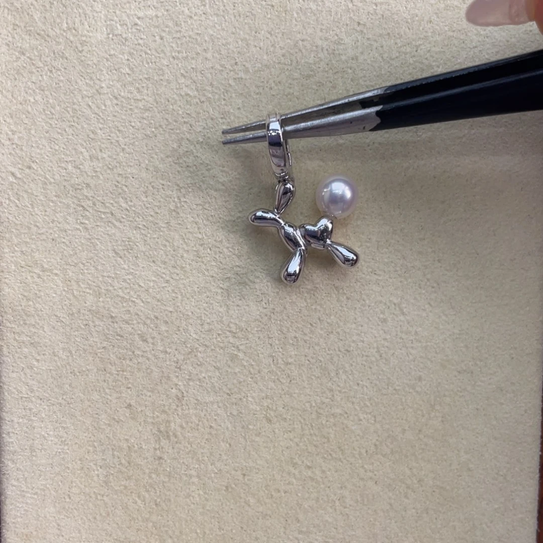 海水珍珠银S925镶嵌吊坠(不含链)