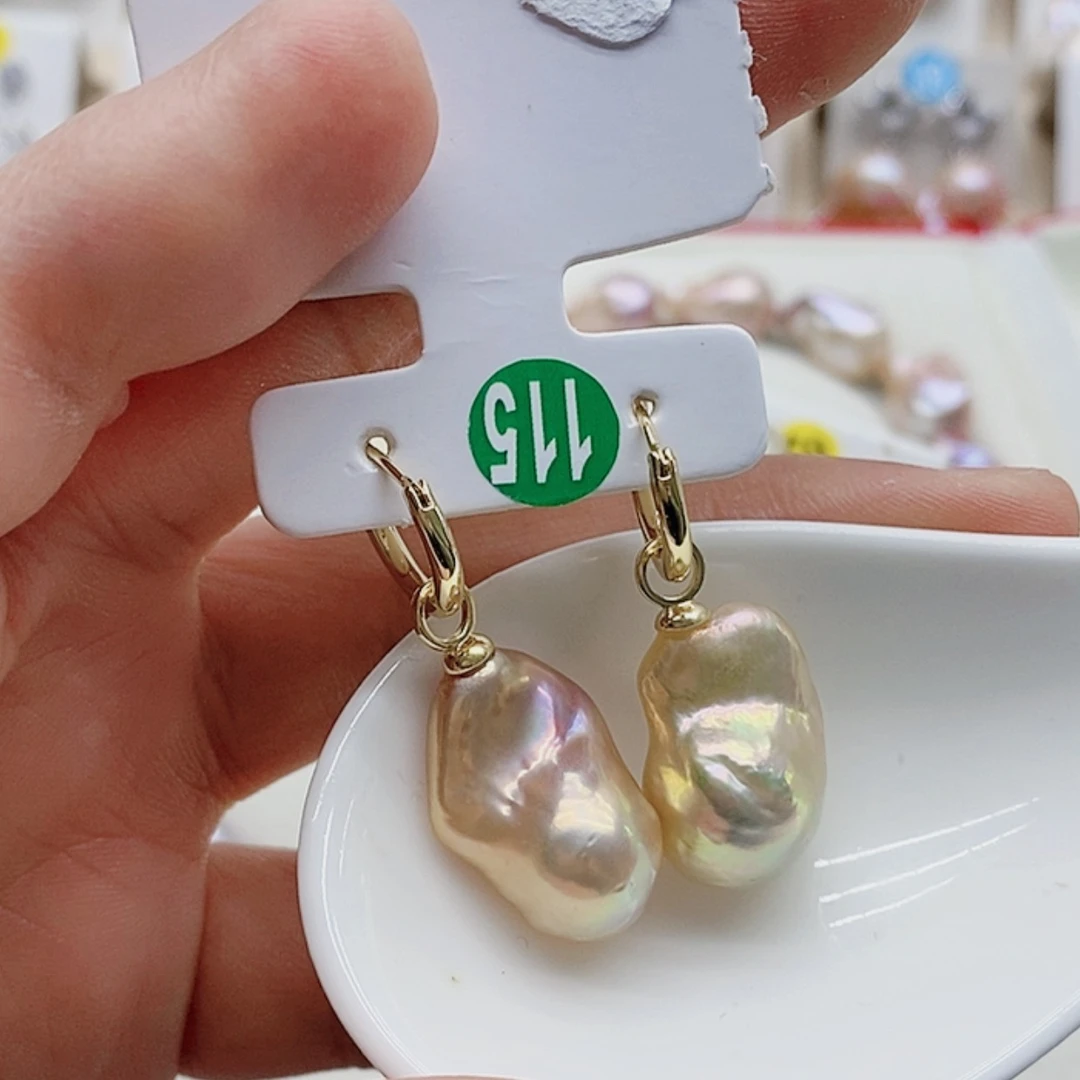 【闪购商品】淡水珍珠耳饰银S925镶嵌