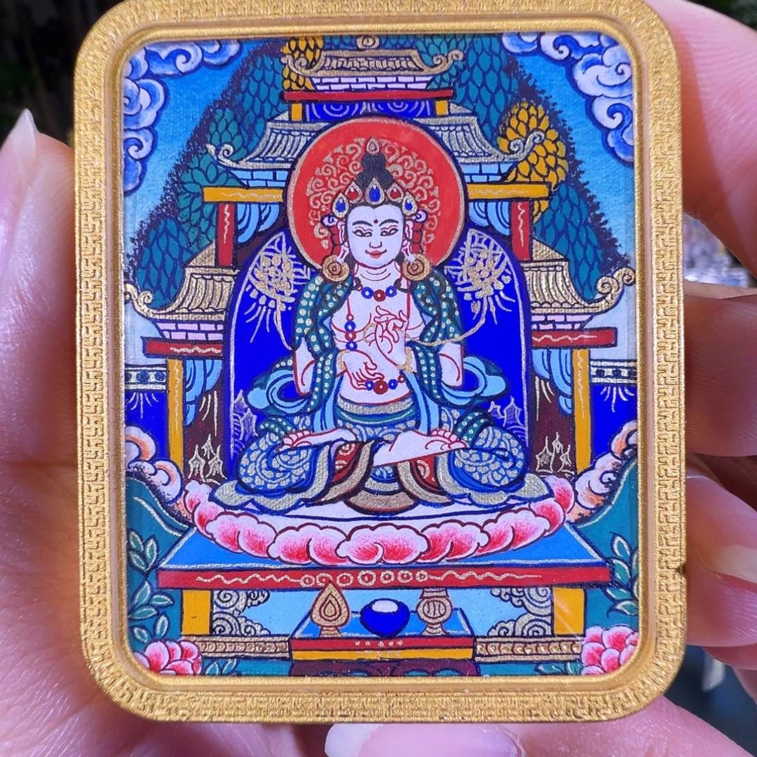 吊坠大势至热贡纯手绘唐卡
