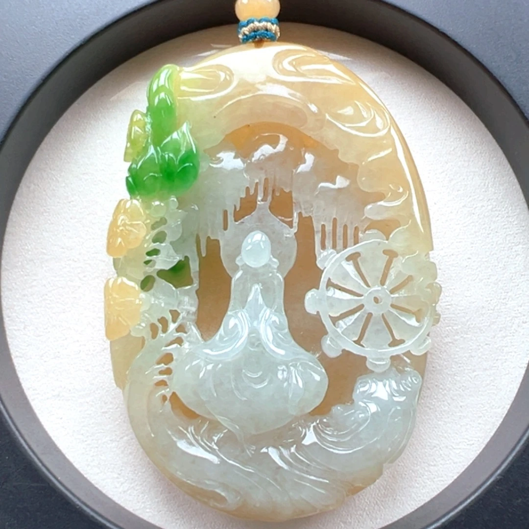 翡翠未镶嵌颈饰悟道