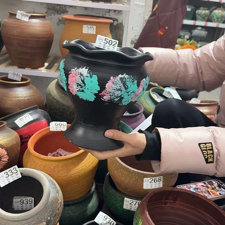 瑕疵彩绘鱼尾502高度19口径18
