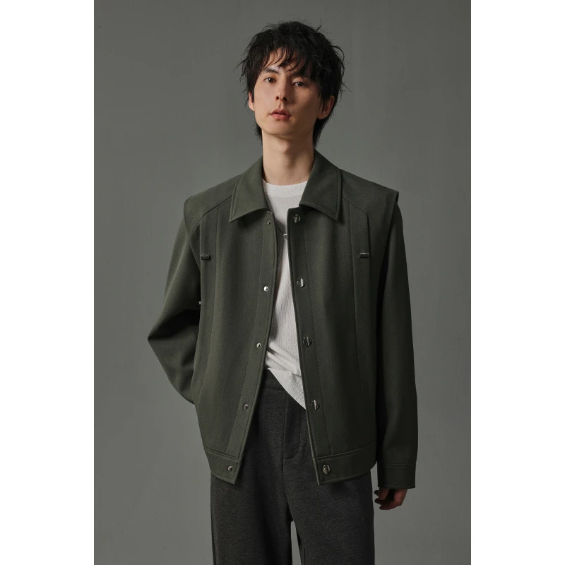 2025新款男士春秋夹克短款休闲百搭复古宽松秋季FGJ15