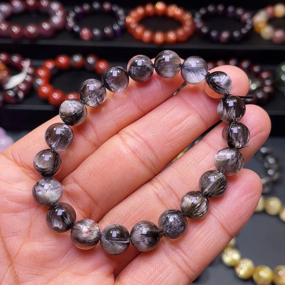 水晶未镶嵌手链银钛晶