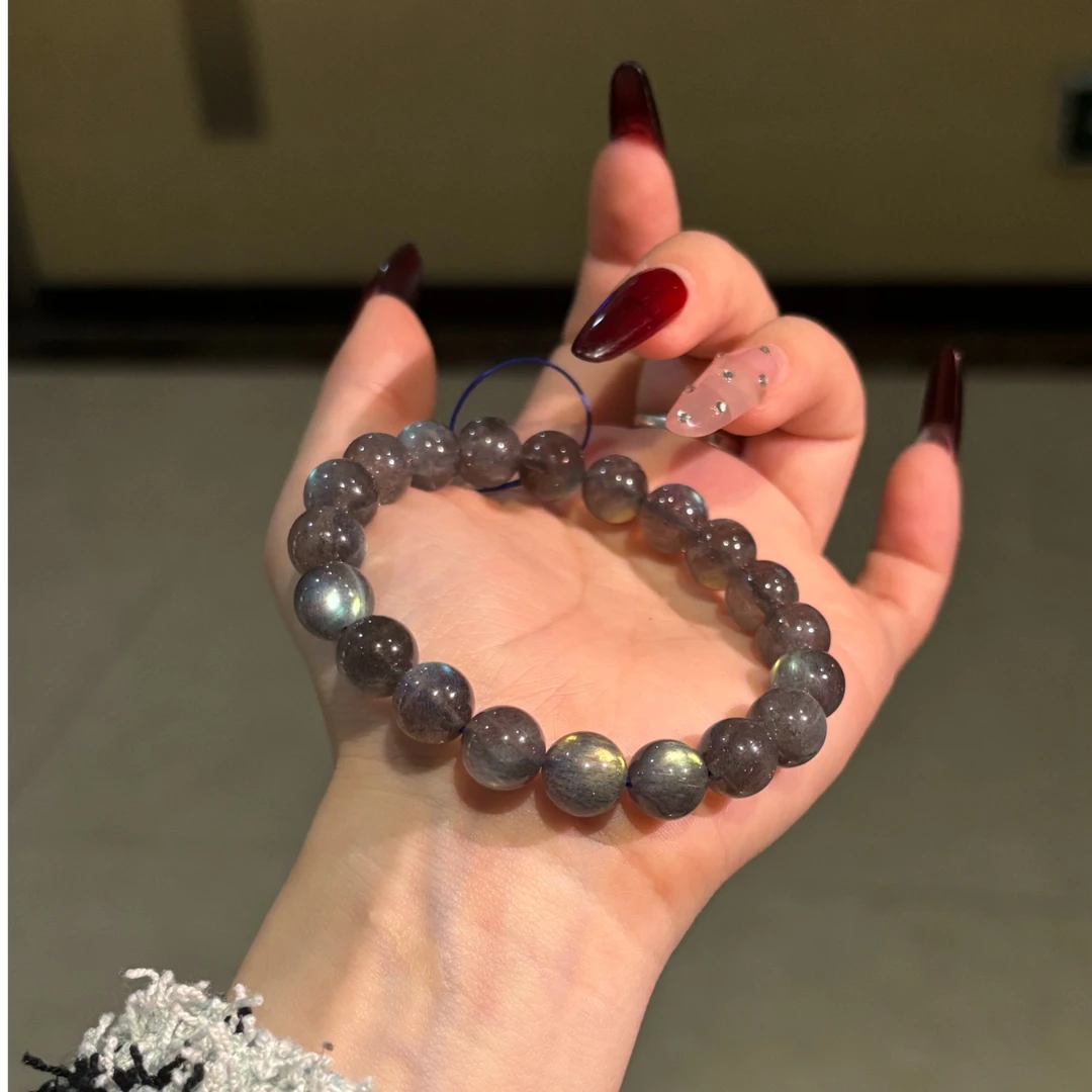 天然黑体灰月光手串夜空的星星送礼自留必备尺寸可选