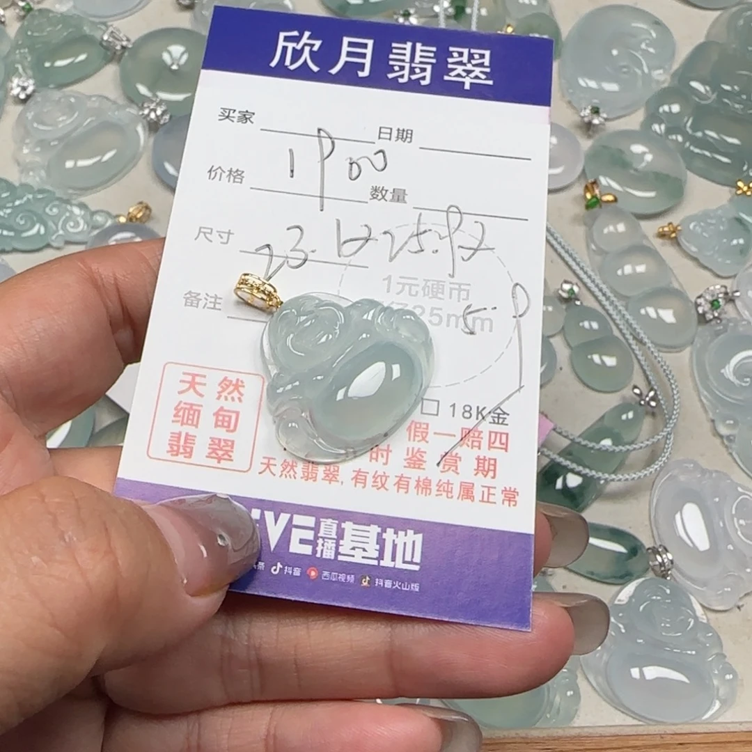 w***y翡翠未镶嵌颈饰天然