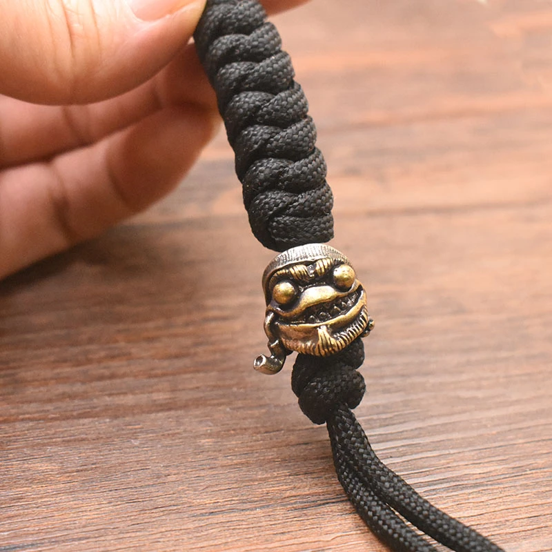 青蛙吊坠刀坠EDC钥匙扣挂坠编织伞绳配饰DIY创意坠子随搭配饰