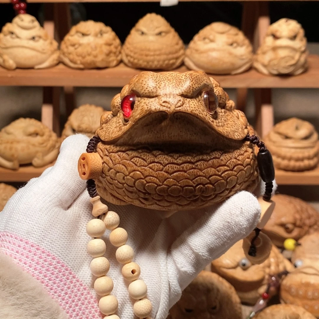 竹竹根雕金蟾竹根雕