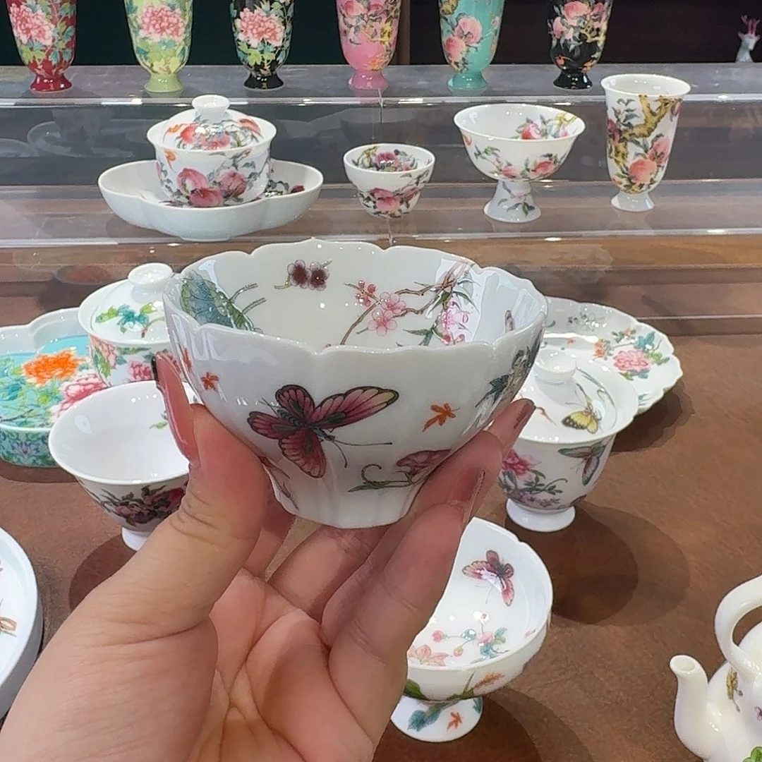 珐琅彩主人杯茶具我