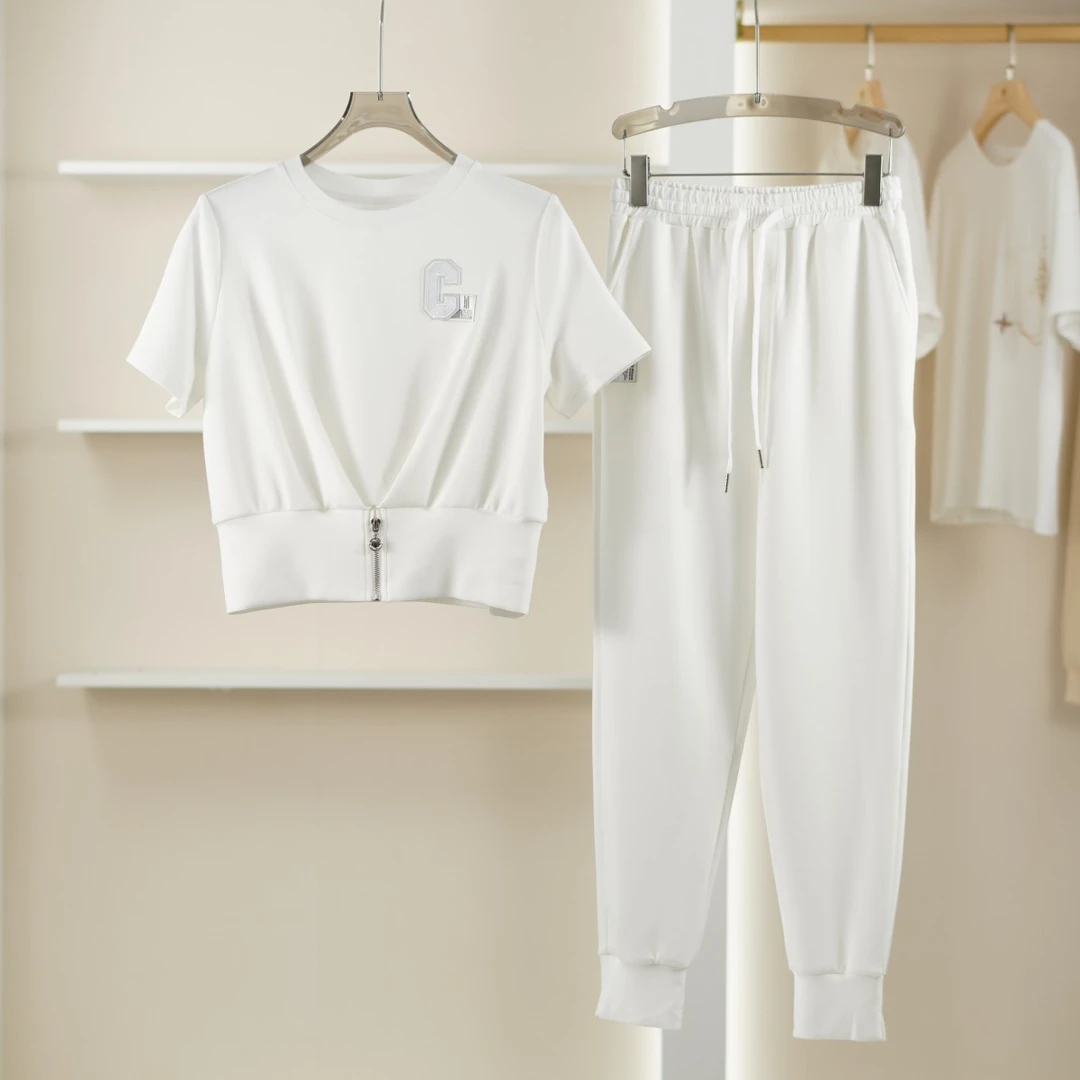 麦迪尚品【依X】5042366 休闲卫衣卫裤套装夏季女装专柜撤柜正品