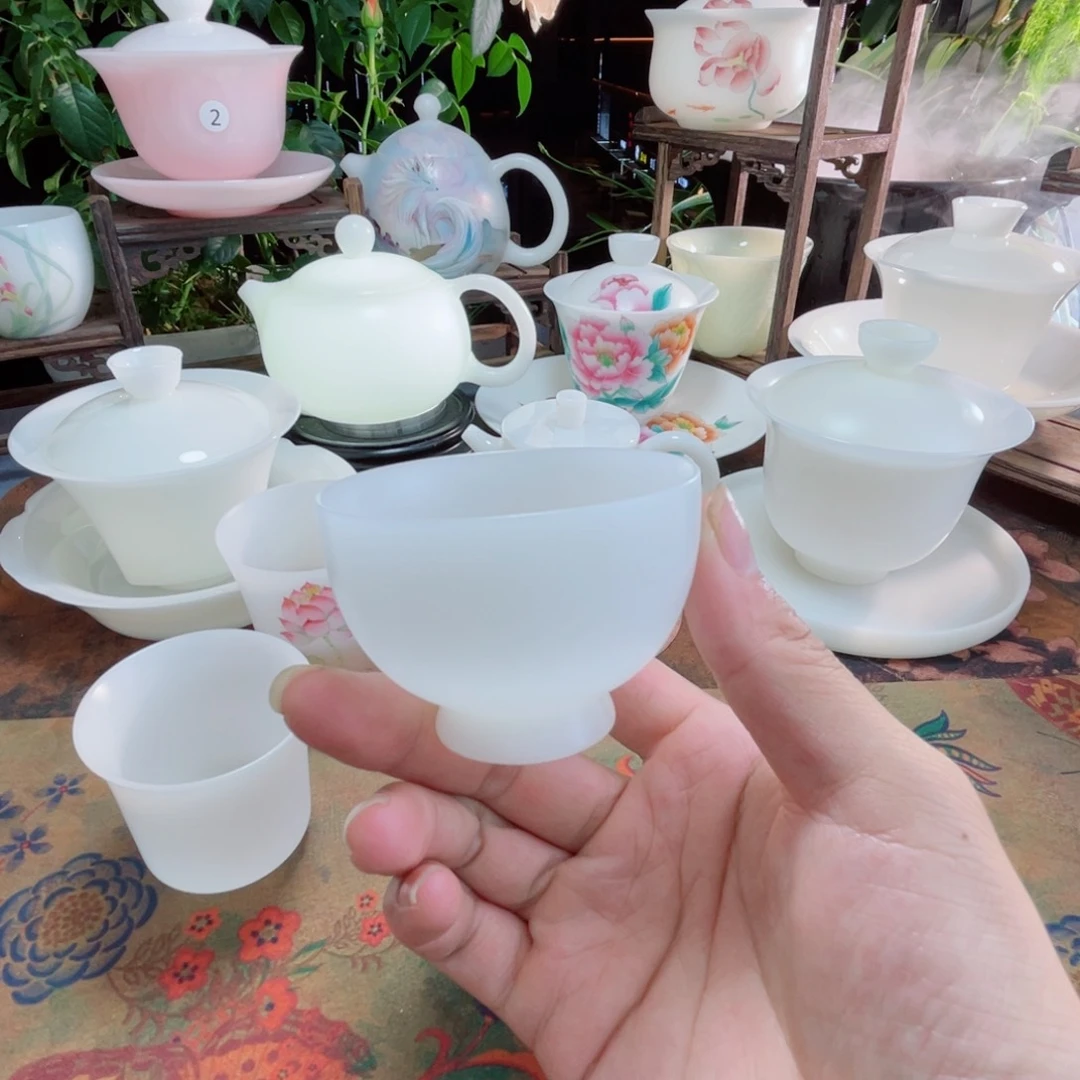 冰晶璞玉素烧圆融杯