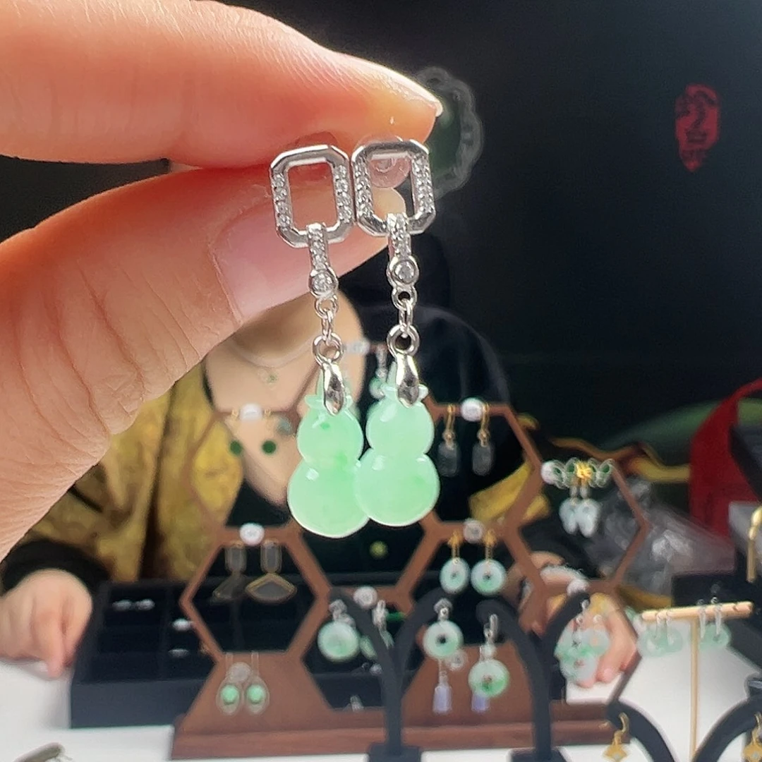 颈饰银S925镶嵌翡翠